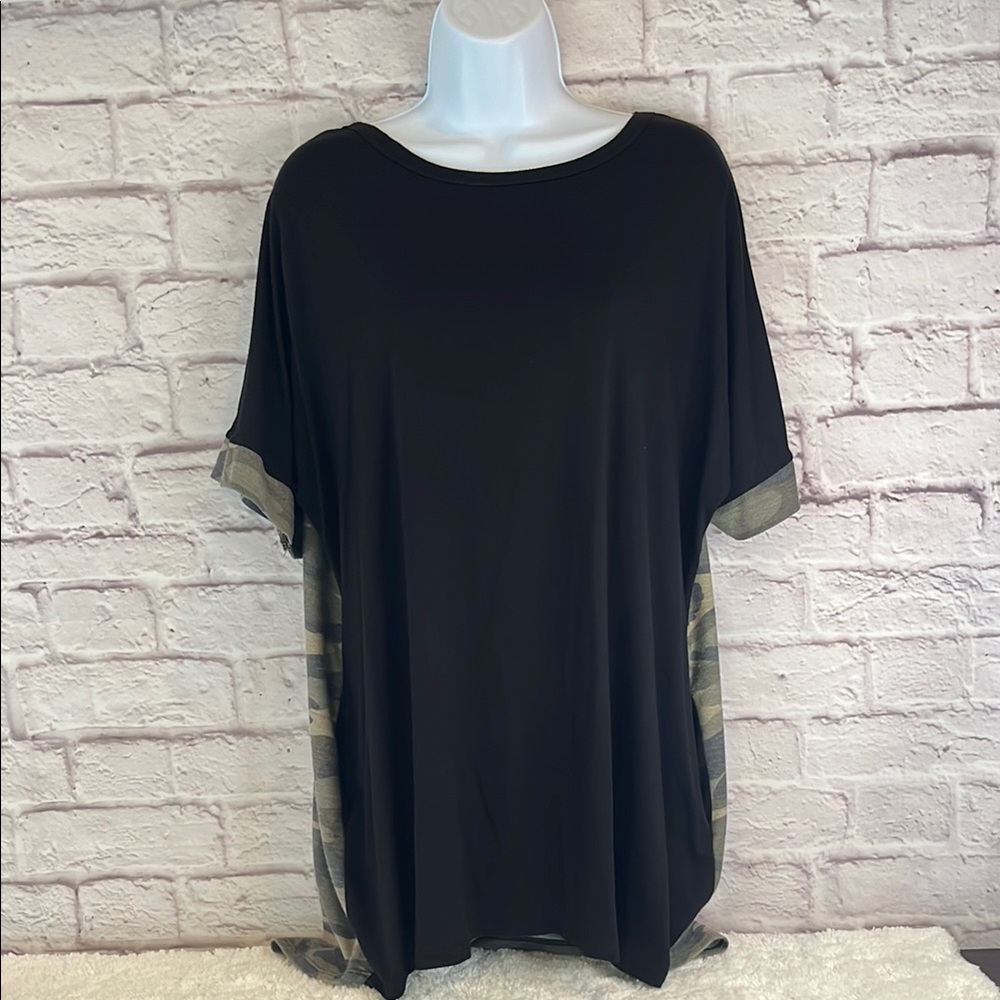 HEIMISH USA Women's CAMO and Black Top